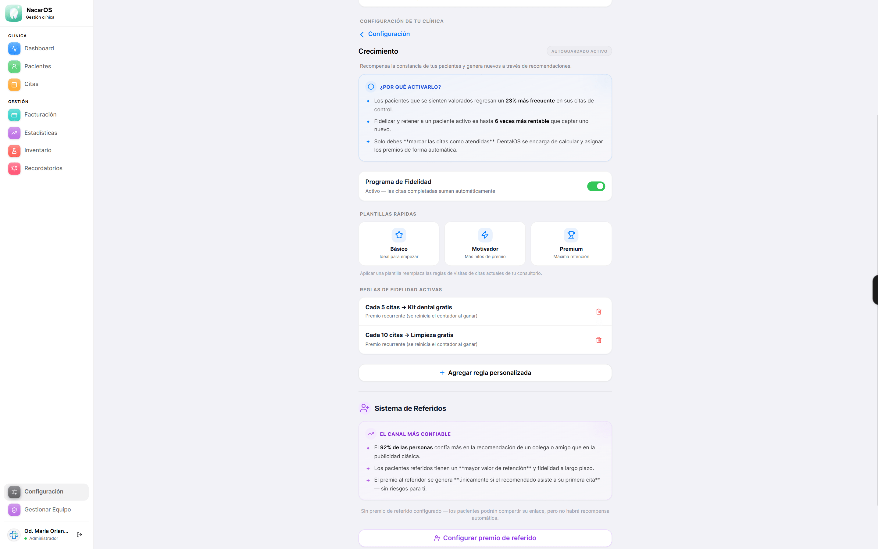 Fidelidad y referidos